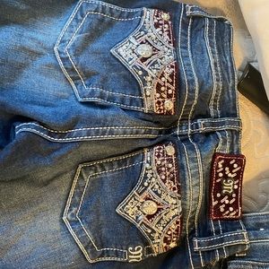 Miss Me Burgundy Bling Jeans